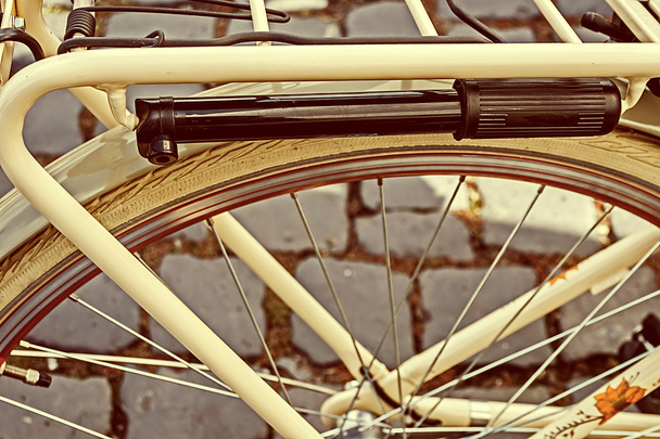 Vintage look at one bicycle detail 5 - Foto, afbeelding