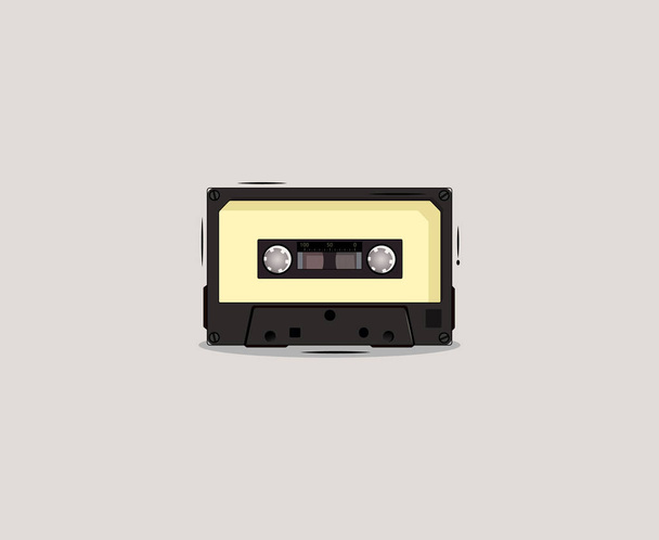Retro radio illustration with light gray background design. Radio broadcasting banner. Suitable for advertising, banner, poster, flyer - Vector, afbeelding