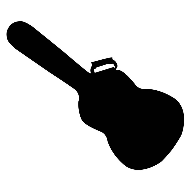 acoustic guitar case silhouette on a white background. guitar case sign. flat style. - Vector, Image