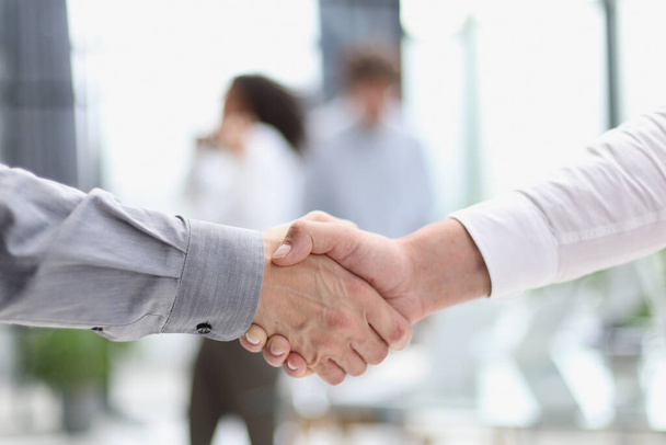 Businessman handshake for teamwork of business merger and acquisition,successful negotiate,hand shake - Valokuva, kuva