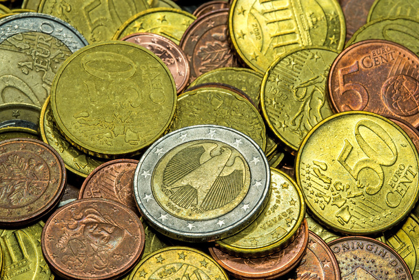 Κέρματα ευρώ - Φωτογραφία, εικόνα