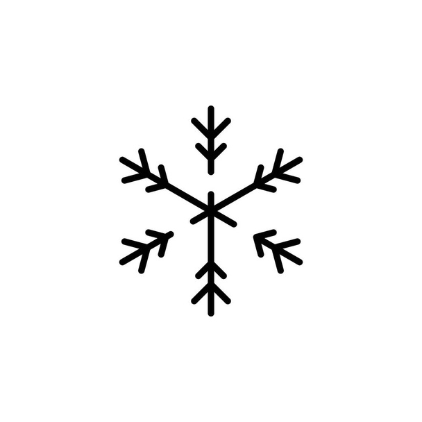 Winter, Snowfall, Snow, Snowflake Dotted Line Icon Vector Illustration Logo Template. Suitable For Many Purposes. - Vector, Imagen