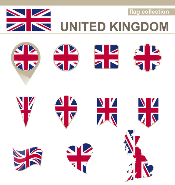 United Kingdom Flag Collection - Вектор,изображение