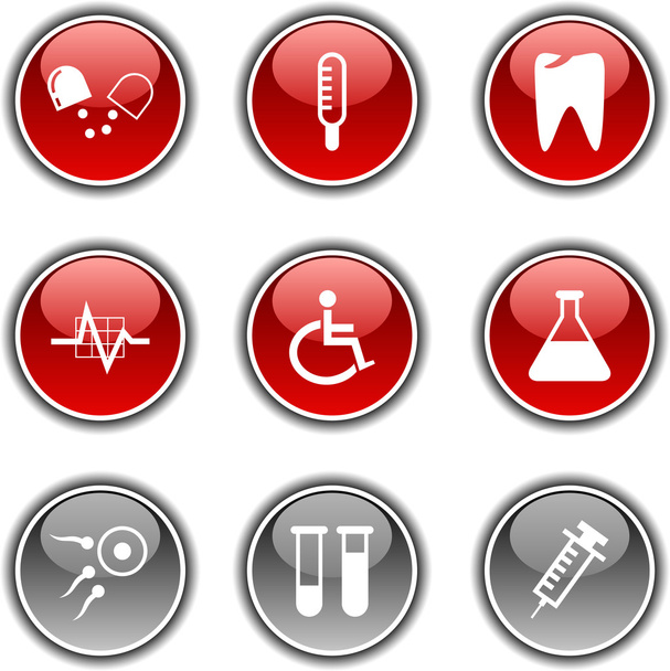 Medical buttons. - Vector, Image
