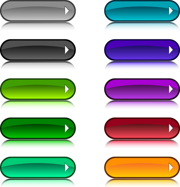 Glossy buttons. - Vector, Image