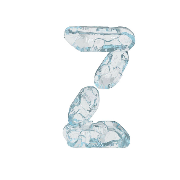 Ice-3D-Symbol in Form einer digitalen Schrift. Buchstabe z - Vektor, Bild