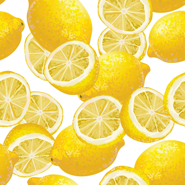 Seamless pattern - lemons - Vector, Image