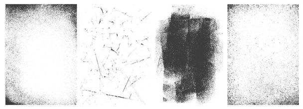 Retro grunge spandoeken set met vlekken krassen vlekken in grungy stijl geïsoleerde vector illustratie - Vector, afbeelding