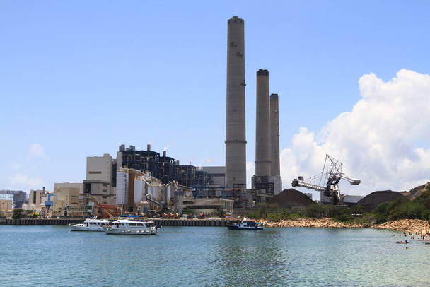 10 May 2011 the Coal fired power station in Lamma Island, hk - Foto, afbeelding
