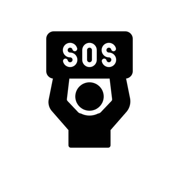 Εικονογράφηση διανύσματος SOS σε διαφανές φόντο.Συμβολισμοί κορυφαίας ποιότητας.Εικονίδιο για concept και graphic design. - Διάνυσμα, εικόνα