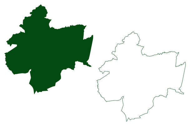 Муніципалітет Леонардо Браво (Free and Sovereign State of Guerrero, Mexico, United States) Відображення вектора мапи, ескіз писарні Карта Леонардо Браво - Вектор, зображення
