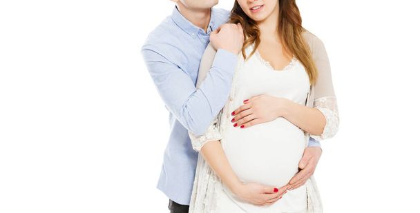 pareja esperando un bebé nacido - imagen recortada - Foto, Imagen