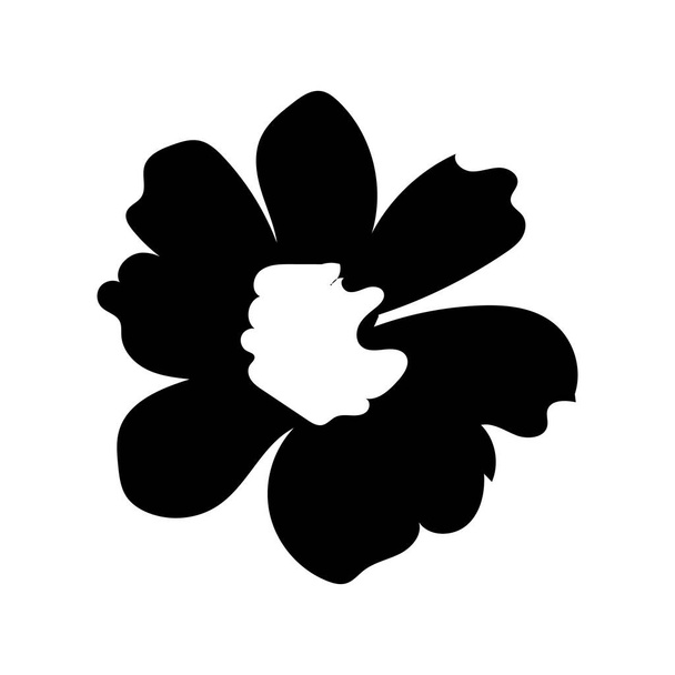 Éléments décoratifs floraux vectoriels noirs - Vecteur, image