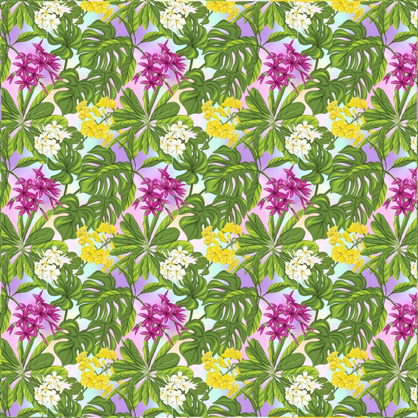 Illustration Seamless Pattern with tropical wallpaper  - Foto, immagini