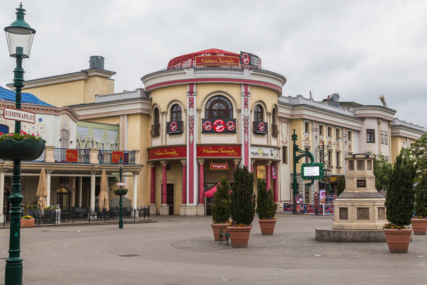 VIENNA, AUSTRIA - MAY 15, 2019: This is the building of the Madame Tussauds museum in the Prater park. - 写真・画像