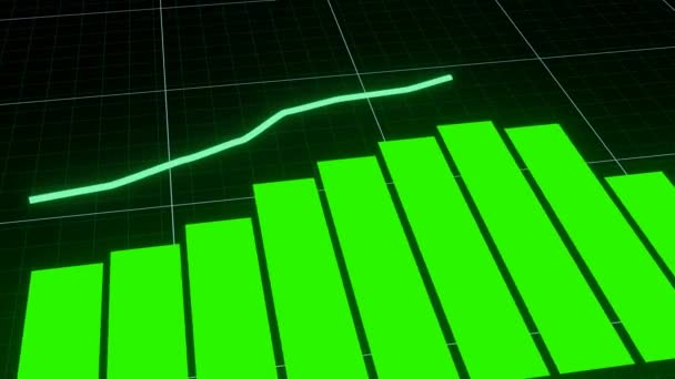 Stock market animated graphic. Stock price chart. Financial and business concept. - Video