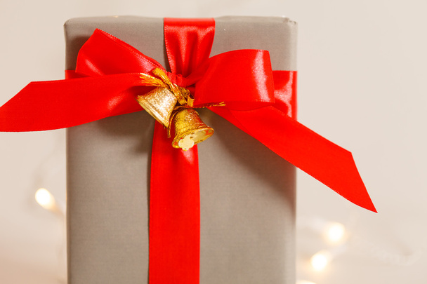 Christmas presents with red bow - 写真・画像