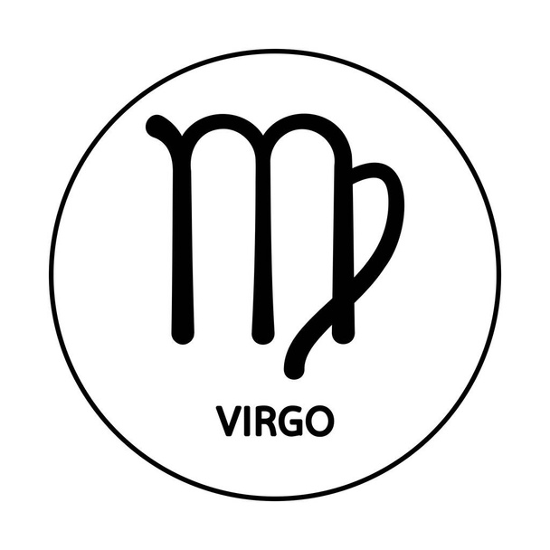 Astrological zodiac Virgo. 12 zodiac symbol. Astronomy occult symbol with zodiac sign. - Вектор, зображення
