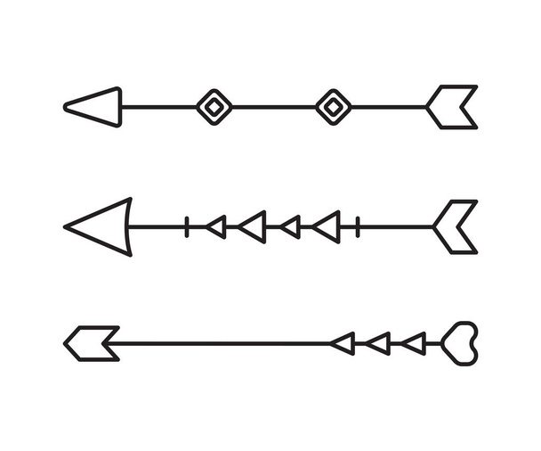 Иллюстрация линий оформления стрелок - Вектор,изображение