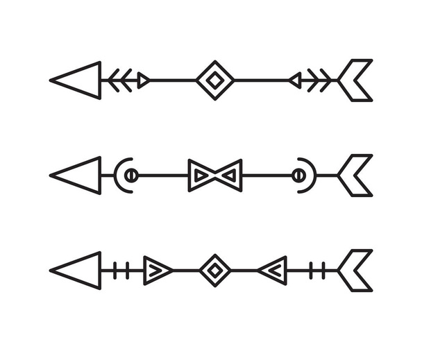 arrows decoration line art illustration - Vector, Image