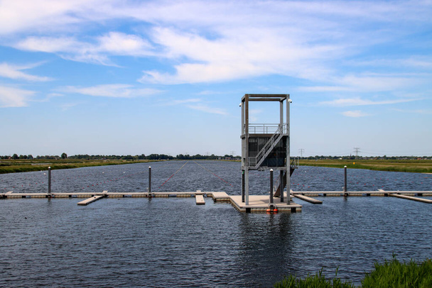 Hollanda 'daki Rotterdam Bölgesi' nde seli önlemek için su deposunda kürek çekme tesisi olarak Willem-Alexanderbaan - Fotoğraf, Görsel