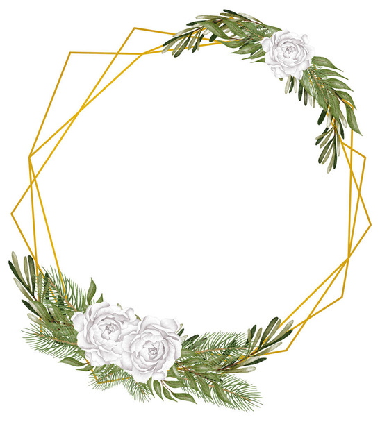 Poliedro geométrico de lujo, diseño de estilo deco de invitación de boda, puede poner hoja o flor en la parte superior o inferior para hacer - Foto, imagen