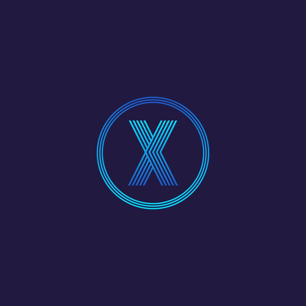 IT logo letter X tech company digital logo - ベクター画像
