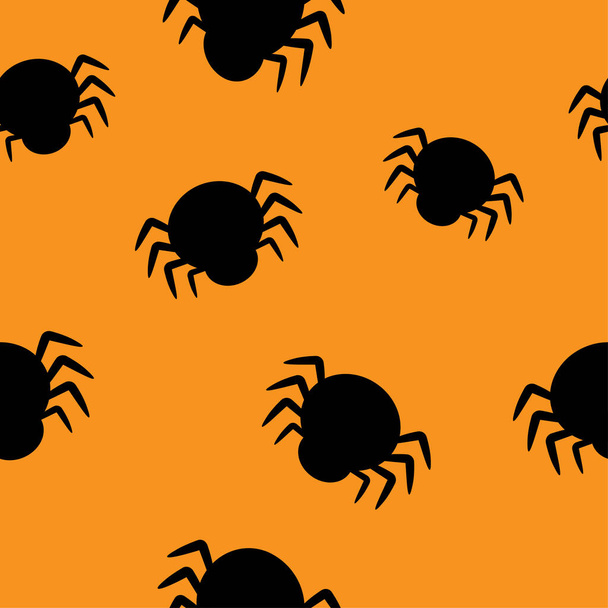 Vector spiders seamless pattern. Halloween design. Creative design background of web sites wallpapers covers wrappers for Halloween Textile pattern, print pattern. - Vector, Image