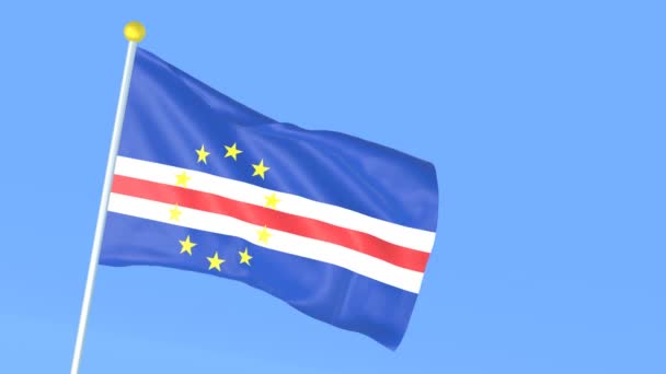 Le drapeau national du monde, le Cap Vert - Séquence, vidéo