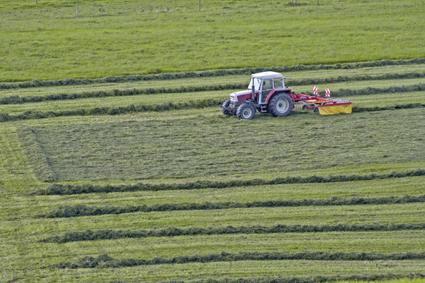 Трактор за работой на поле
 - Фото, изображение