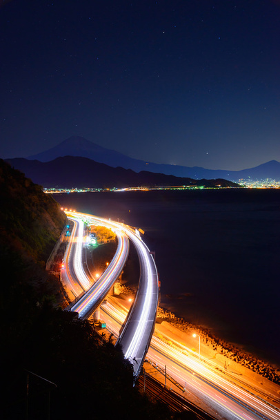 静岡県の夜明け、さった峠の風景 - 写真・画像