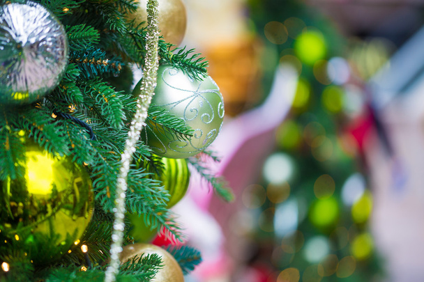Closeup of Christmas-tree decorations - Photo, Image