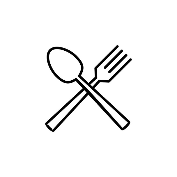 ложка та значок виделки для веб- та мобільного додатку. ложка, виделка і значок ножа вектор. знак ресторану і символ
 - Вектор, зображення