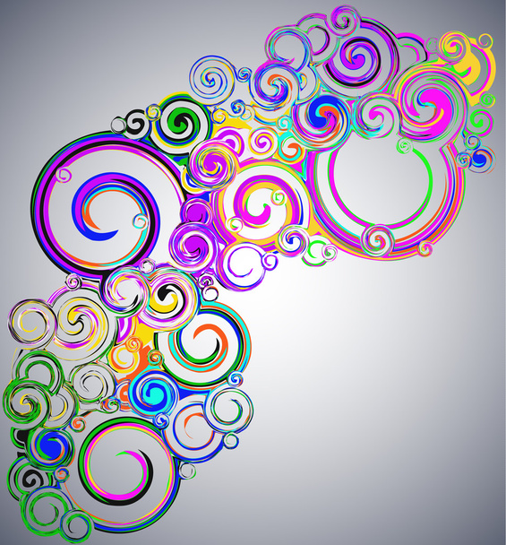 Abstract colorful background with circles - Vetor, Imagem