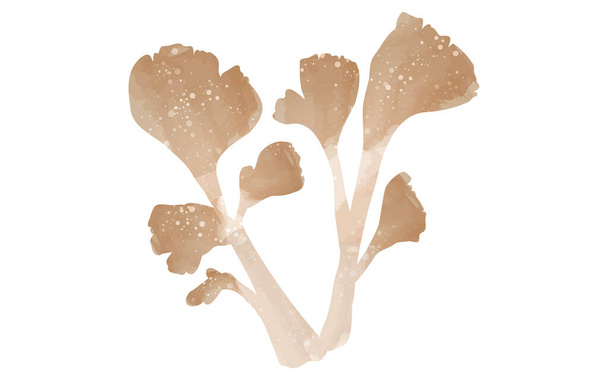 Herfst smaak, eenvoudige illustratie van champignons Maitak - Vector, afbeelding