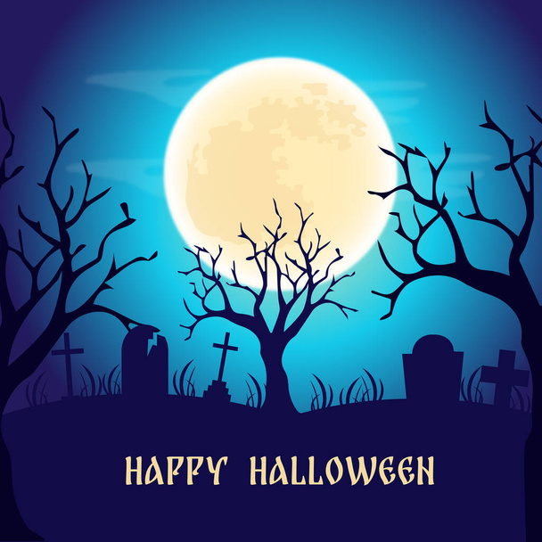 Happy Halloween background, poster. Vector illustration - Вектор, зображення