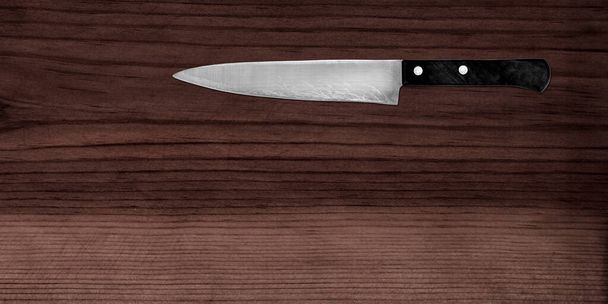 Topview of Cooking Knife and Cutting Board - Valokuva, kuva