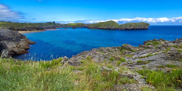 Coastline and Cliffs, Borizu Beach, Protected Landscape of the Oriental Coast of Asturias, Celorio, Llanes, Asturias, Spain, Europe - Fotografie, Obrázek