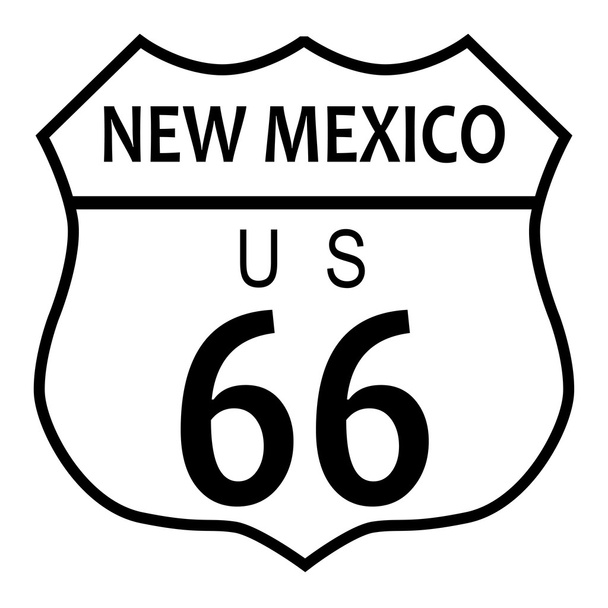 Route 66 Neu-Mexiko - Vektor, Bild