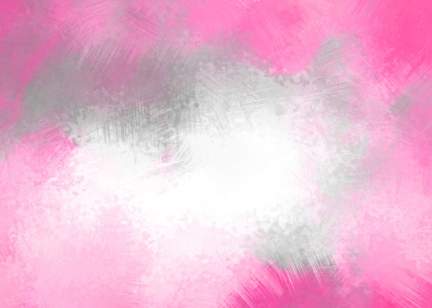 Художественная сюрреалистическая живопись розовый фон с пустым серым центром с окрашенной акварелью мойки текстуры. Фантастические романтические обои. Смешные дети милый лавандовый дизайн краски - Фото, изображение