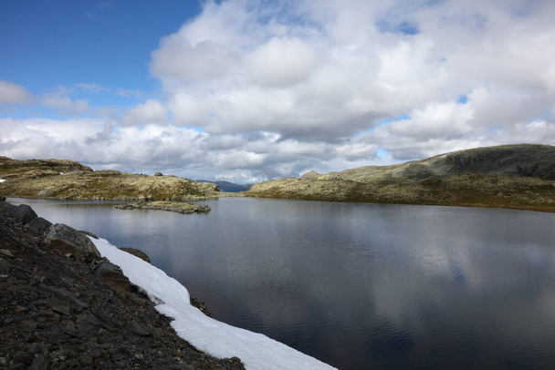 Aurlandsfjord fjord csodálatos táj, Norvégia Skandinávia - Fotó, kép