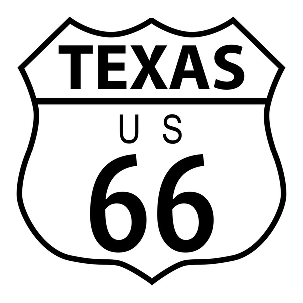 Route 66 Texas - Vektor, obrázek