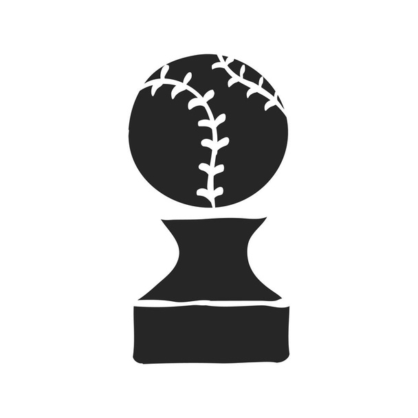Handgetekende Honkbal trofee vector illustratie - Vector, afbeelding