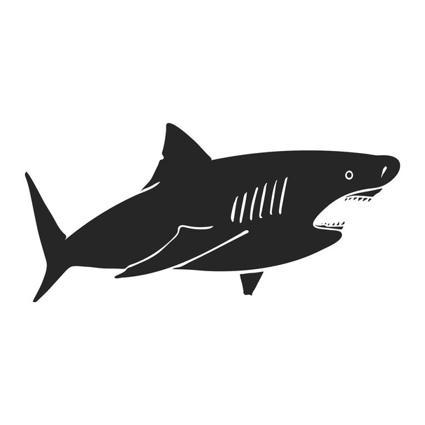 Ручна намальована акула Векторні ілюстрації
 - Вектор, зображення