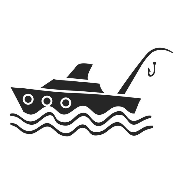 Ručně kreslená ilustrace vektoru rybářské lodi - Vektor, obrázek