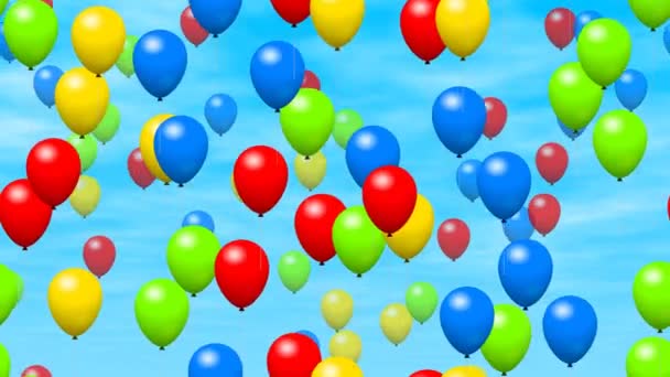 Party-Luftballons erzeugten nahtloses Loop-Video - Filmmaterial, Video