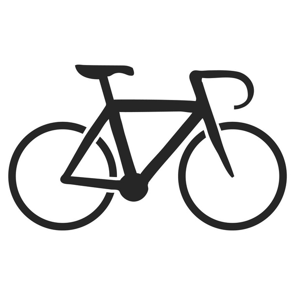 Carretera dibujada a mano bicicleta vector ilustración - Vector, Imagen