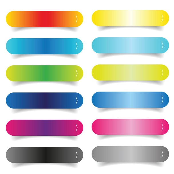 Vetor de conjunto de botão web colorido vazio - Vetor, Imagem