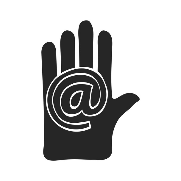 Mão desenhada à mão com ilustração vetorial de e-mail - Vetor, Imagem