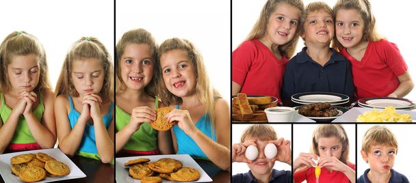 eine Frühstücks-Buddies-Collage - Foto, Bild